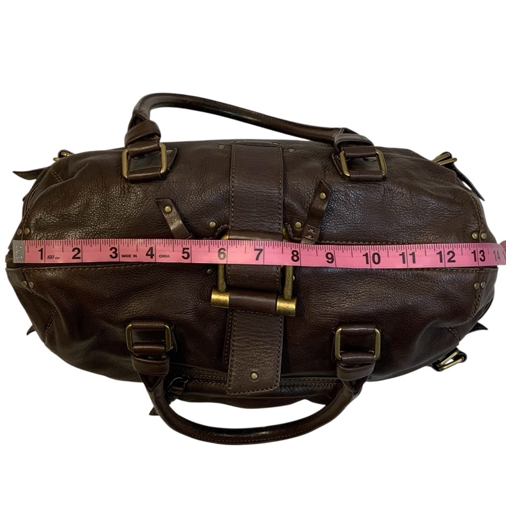 Ellen Tracy Women’s Brown Leather Paddington Handbag - Picture 9 of 14